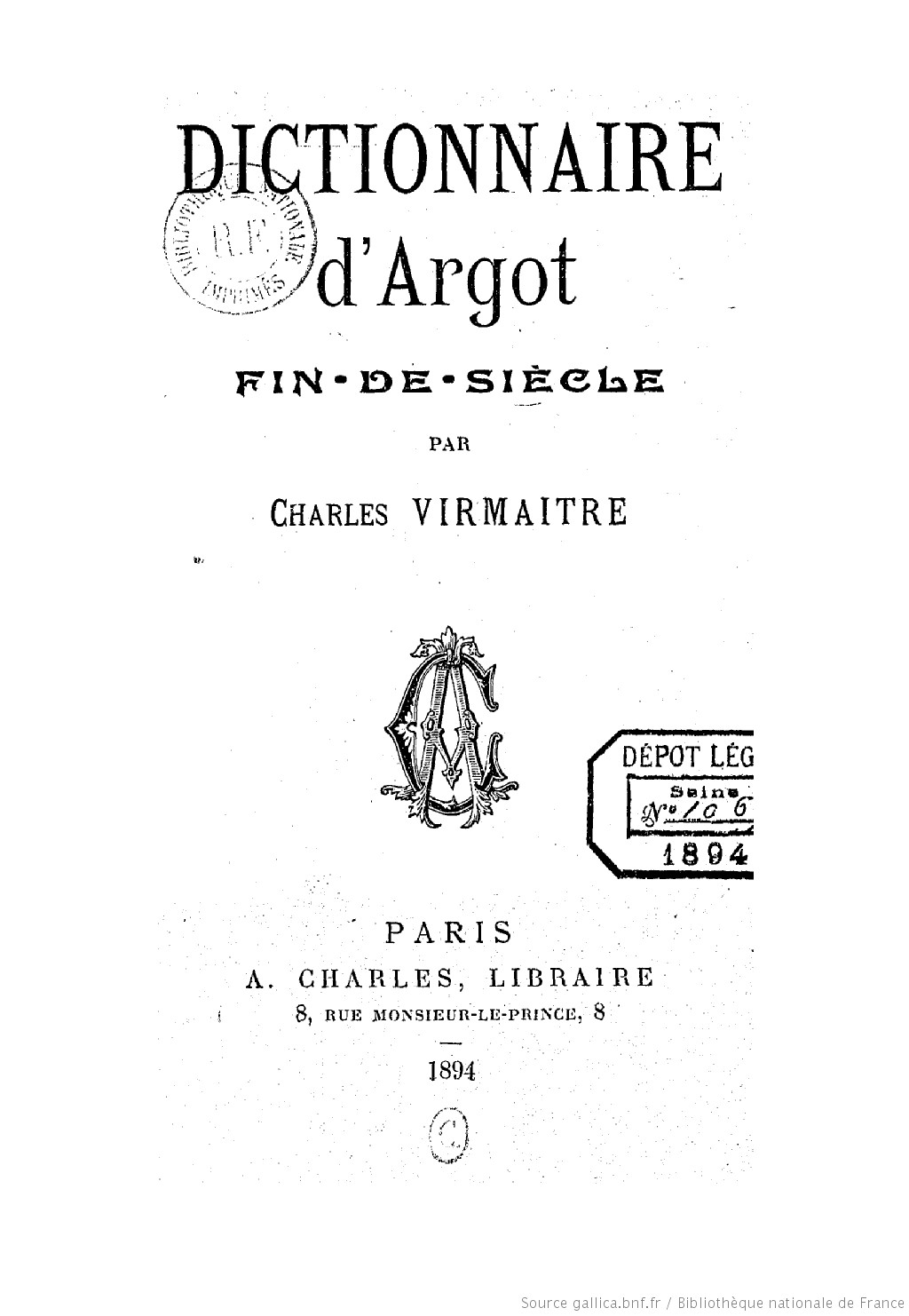 L&rsquo;Argot