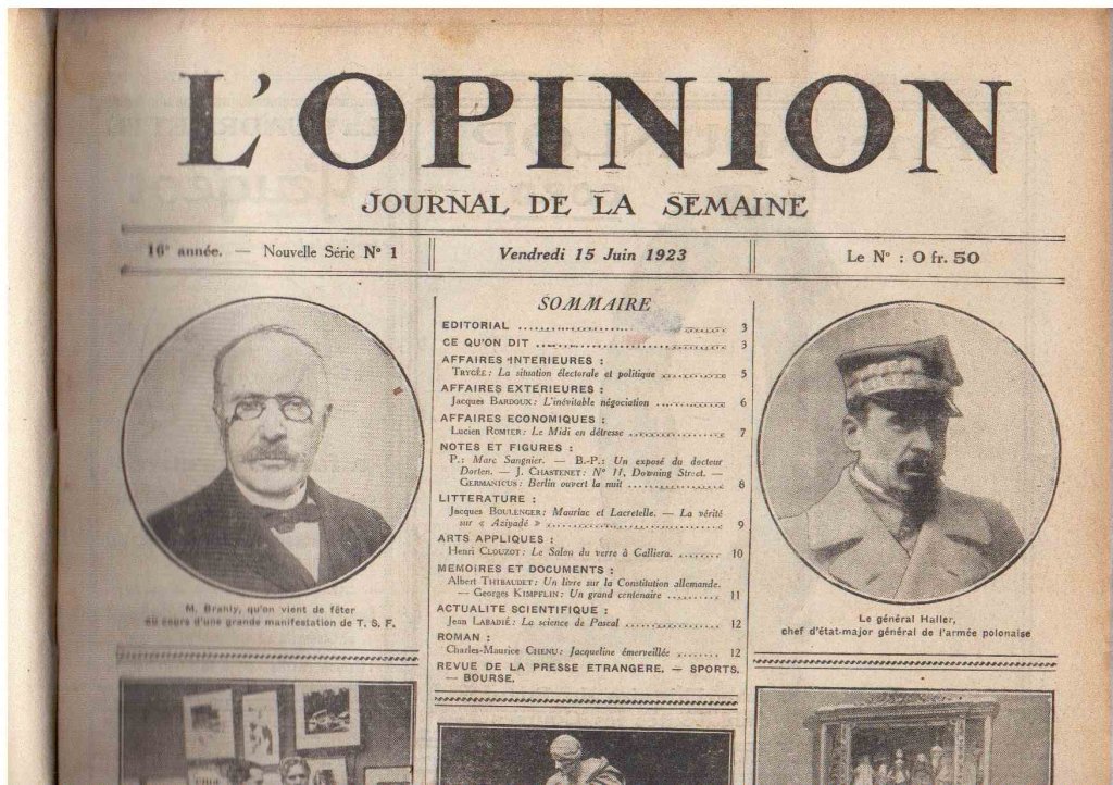 Un article de 1910 sur des candidats à l&rsquo;élection
